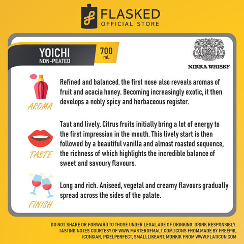 Nikka Yoichi Single Malt Non Peated Whisky 700mL