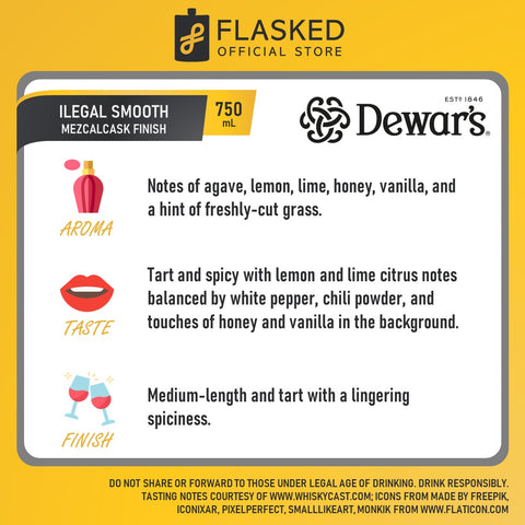 Dewar's Blended Scotch Whisky - Smooth Bundle (Ilegal, Japanese, Portuguese) 3x750mL Dewars