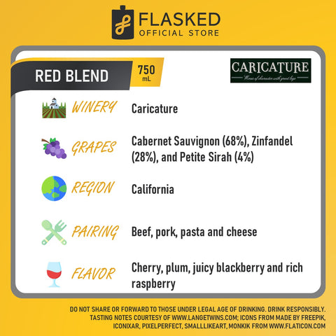 Caricature Red Blend California Red Wine 750mL