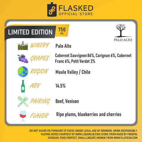 Palo Alto Limited Edition Red Wine 2015 750mL