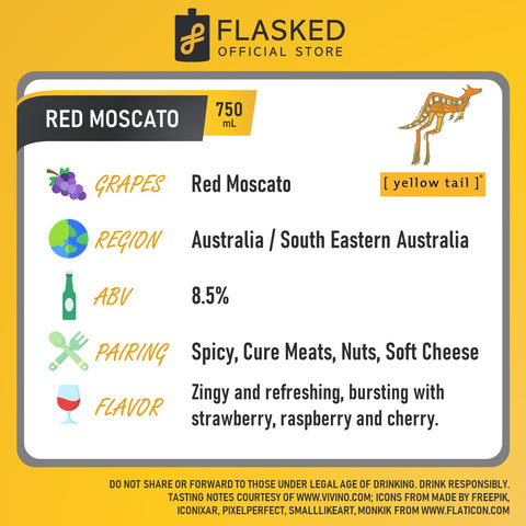 Yellow Tail Red Moscato Wine 750mL