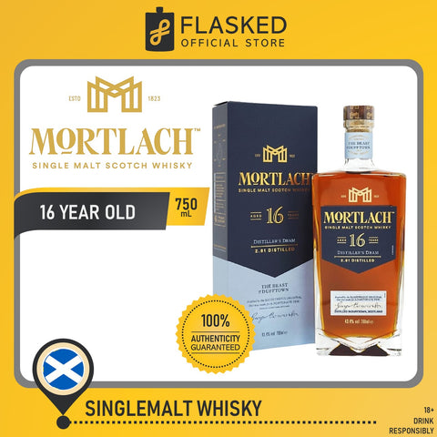 Mortlach 16 Year Old Singlemalt Scotch Whisky 700mL w/ Free Gift Bag