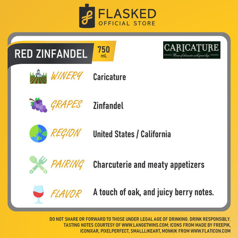 Caricature Red Zinfandel California Red Wine 750mL