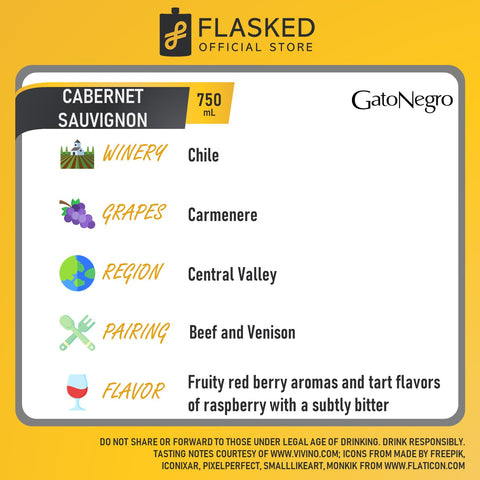 Gato Negro 9 Lives Carmenere Red Wine 750mL