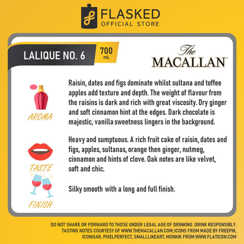 The Macallan Lalique No. 6 Highland 700mL Single Malt Scotch Whisky