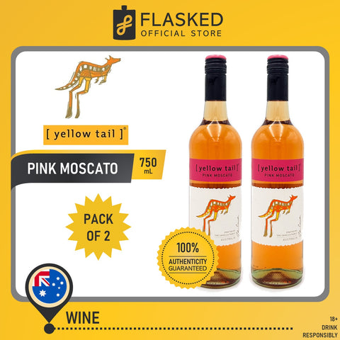 Yellow Tail Pink Moscato Rose Wine 750mL 2 Set Christmas Bundle