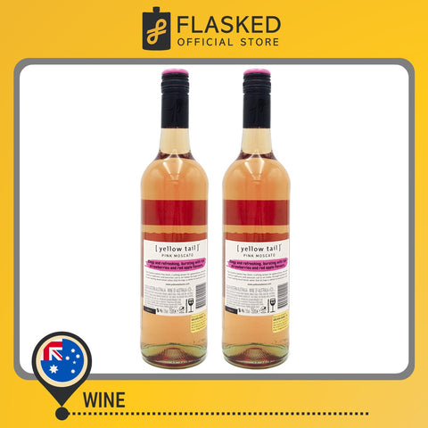 Yellow Tail Pink Moscato Rose Wine 750mL 2 Set Christmas Bundle