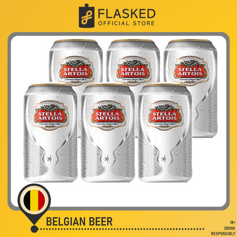 Stella Artois Belgian Beer Cans 330mL 6 Set