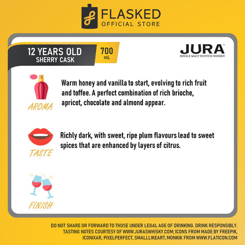 Jura Sherry Cask 12 Year Old Single Malt Scotch Whisky 700mL
