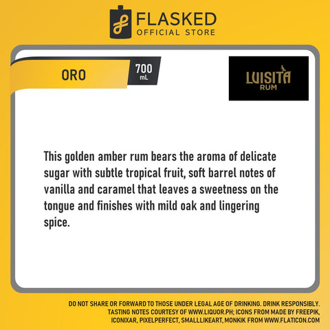 Luisita Oro Aged in Oak Barrels Rum 700mL
