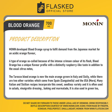 Monin Blood Orange Syrup 700mL