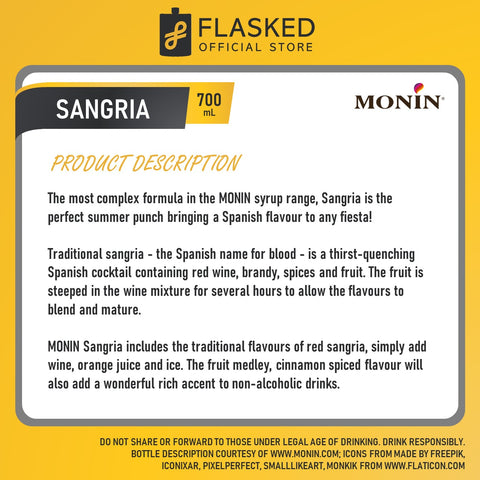 Monin Sangria Syrup 700mL