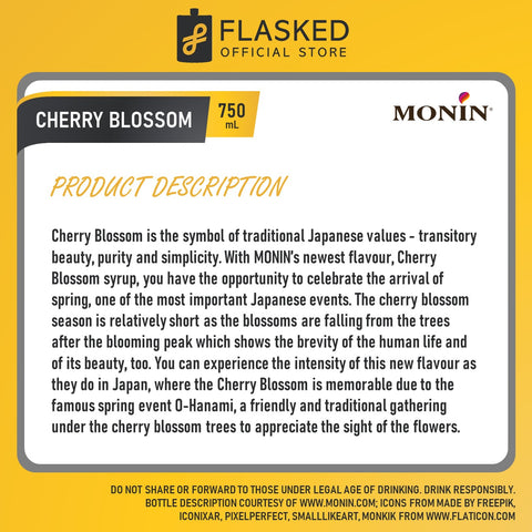 Monin Cherry Blossom Syrup 700mL