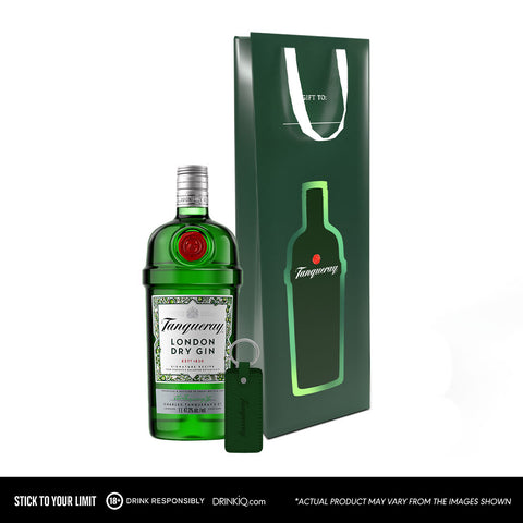Tanqueray London Dry Gin 750mL w/ Free Paper Bag and Keychain
