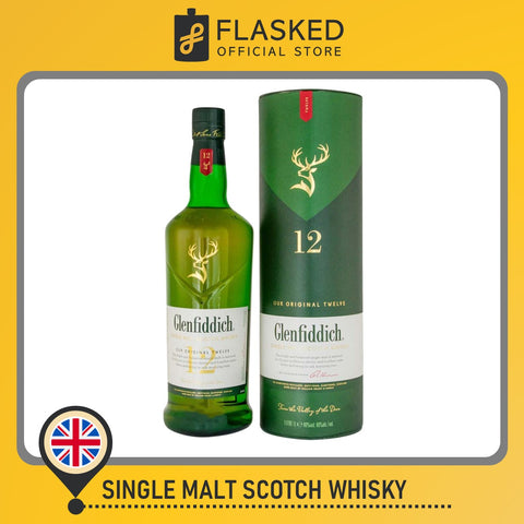 Glenfiddich 12 Year Old Single Malt Scotch Whisky 1L