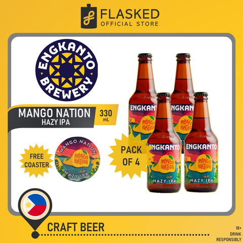 Engkanto Mango Nation - Hazy IPA Beer 330mL 4 Pack