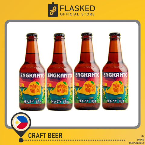 Engkanto Mango Nation - Hazy IPA Beer 330mL 4 Pack