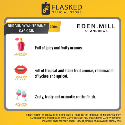 Eden Mill St. Andrews Burgundy White Wine Cask Aged Gin 700mL
