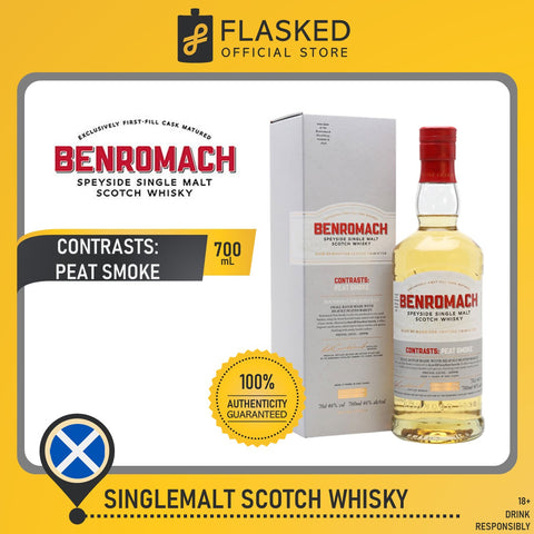 Benromach Contrasts: Peat Smoke Speyside Single Malt Scotch Whisky 700mL