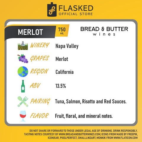 Bread and Butter Merlot Red Wine 750mL