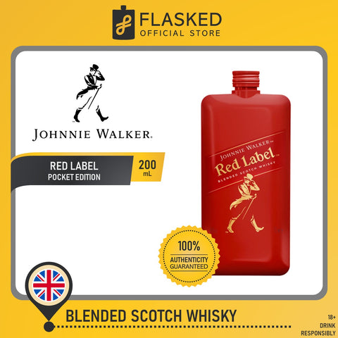 Johnnie Walker Red Label Pocket Blended Scotch Whisky 200mL PET Bottle