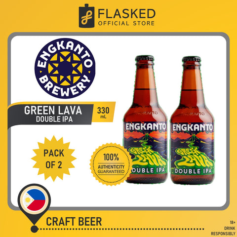 Engkanto Green Lava - Double IPA Beer 330mL 2 Pack