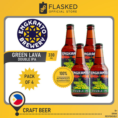 Engkanto Green Lava - Double IPA Beer 330mL 4 Pack
