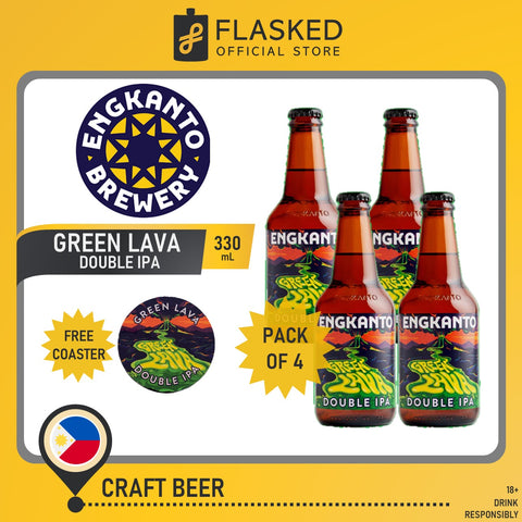 Engkanto Green Lava - Double IPA Beer 330mL 4 Pack