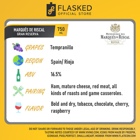 Marques de Riscal Gran Reserva Red Wine 750mL