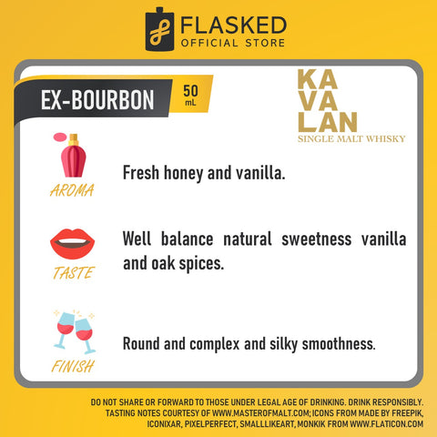 Kavalan Ex-Bourbon Oak Single Malt Whisky Mini 50mL