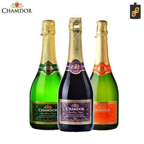 Chamdor Sparkling Wine (Red, White, Peach) 3x750mL