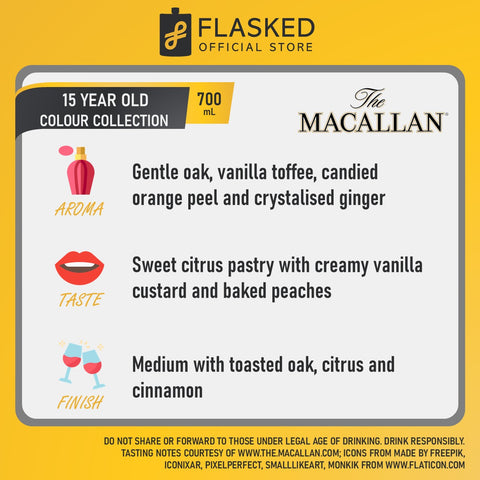 The Macallan Colour Collection 15 Year Old Single Malt Scotch Whisky 700mL