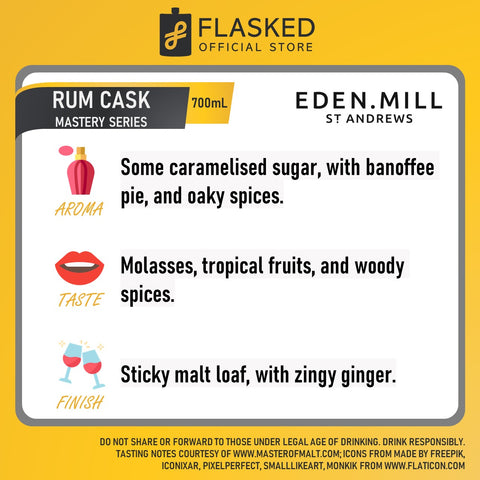 Eden Mill St. Andrews Cask Mastery Series: Rum Cask Single Malt Whisky 700mL