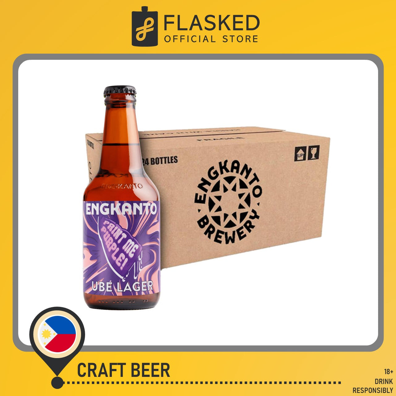 Engkanto Ube Lager Beer 330ml 1 Case Flasked Liquor Store