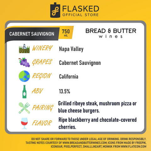 Bread and Butter Cabernet Sauvignon Red Wine 750mL