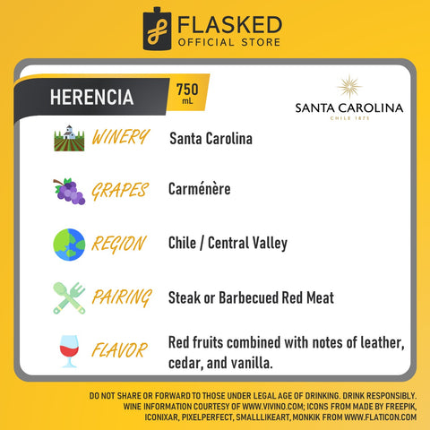 Santa Carolina Herencia Red Wine 750mL