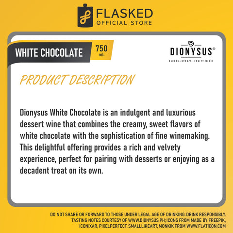 Dionysus White Chocolate Syrup 750ml