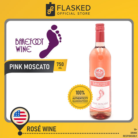 Barefoot Pink Moscato Rose Wine 750mL