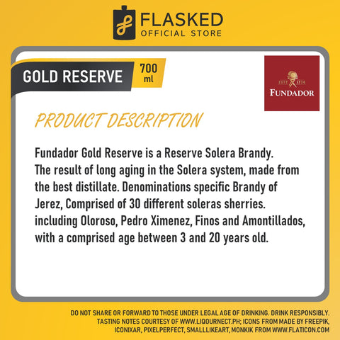 Fundador Gold Reserve Brandy 700mL