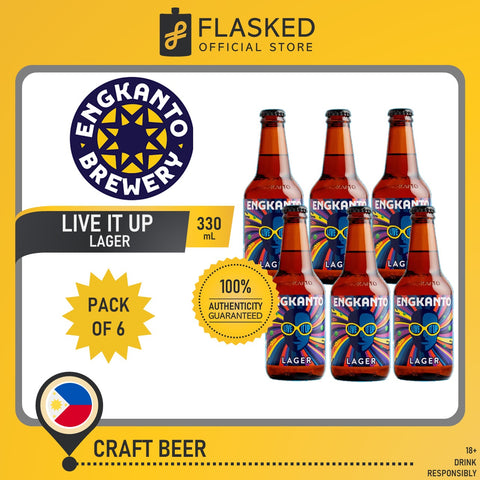 Engkanto Live It Up! Lager Beer 330mL 6 Pack