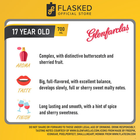 Glenfarclas 17 Year Old Highland Single Malt Scotch Whisky 700mL
