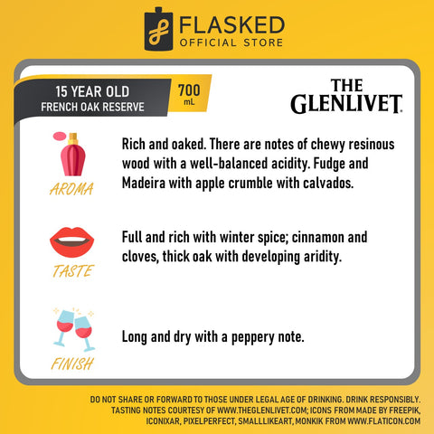 Glenlivet 15 Year Old Whisky 700mL