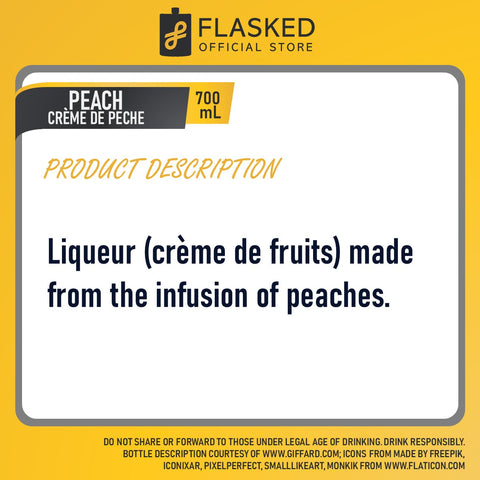 Giffard Creme De Peche Peach Liqueur 700mL