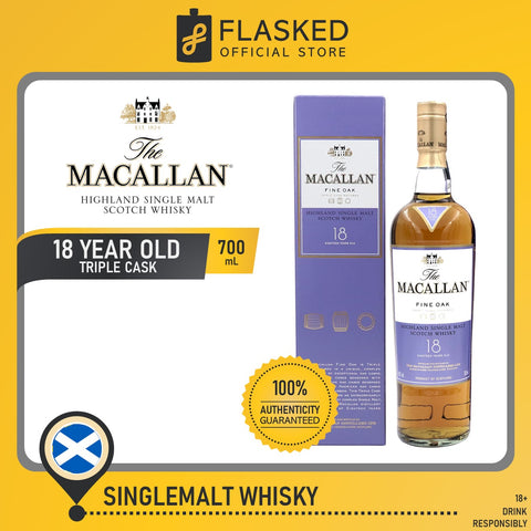 The Macallan 18 Year Old Triple Cask Highland Single Malt Scotch Whisky 700mL