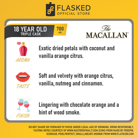 The Macallan 18 Year Old Triple Cask Highland Single Malt Scotch Whisky 700mL