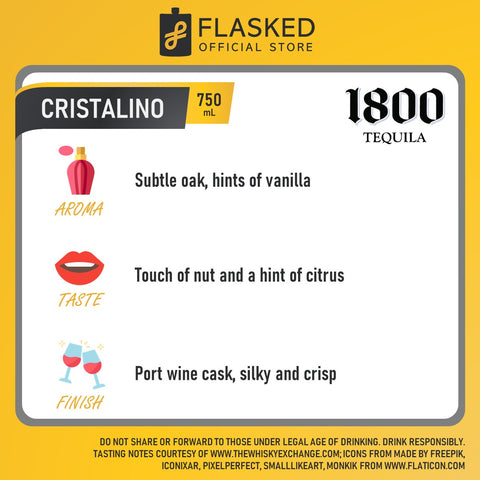 1800 Cristalino Anejo Tequila 750ml