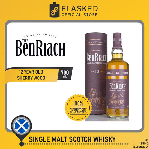Benriach 12 Year Old Sherry Wood Single Malt Whisky 700mL