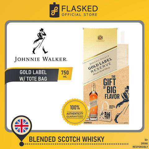 Johnnie Walker Festive Edition: Gold Label Whisky 750ml with Free Tote Bag Festive Pack