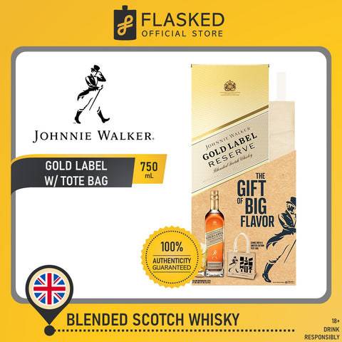 Johnnie Walker Festive Edition: Gold Label Whisky 750ml with Free Tote Bag Festive Pack
