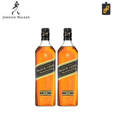 Johnnie Walker 2 Pack Bundle Black Label Whisky 1L Johnny Walker
